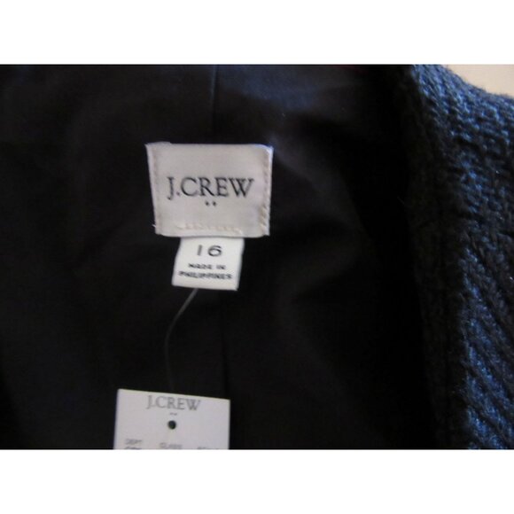 NWT, J. Crew Factory Black Textured Button Up Jacket Size 16 - Picture 7 of 7